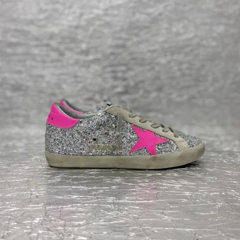 Golden Goose Superstar Glitter Pink Star