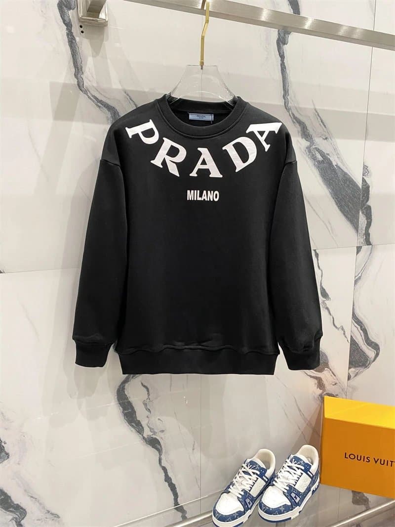 Prada Cotton Sweatshirt Mini Triangle Logo — 3