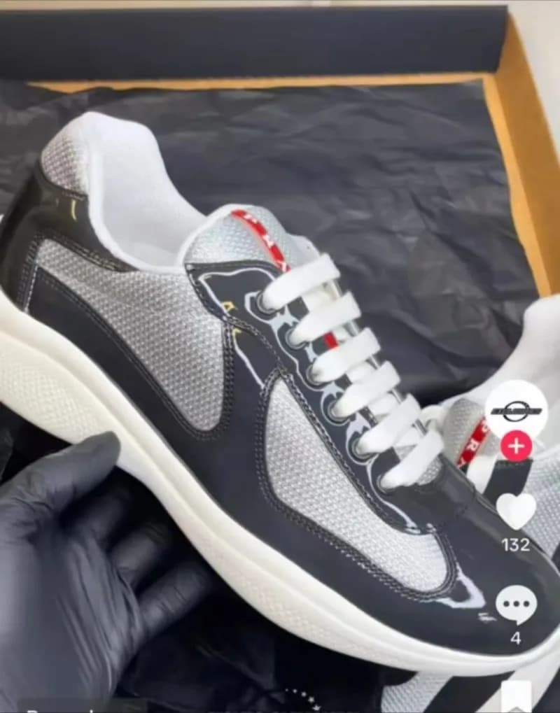 Prada Linea Rossa Sneaker Glossy Patent & Mesh — 01