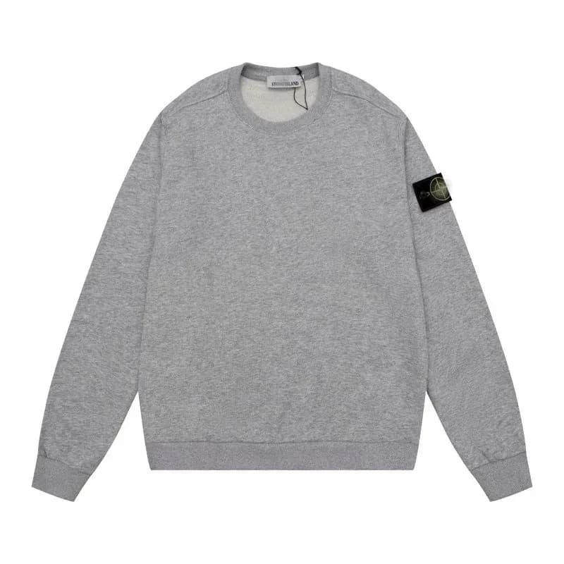 Stone Island Crewneck Sweater with Compass Patch — 6灰色