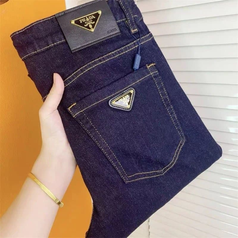 Prada Denim Jeans Triangle Logo