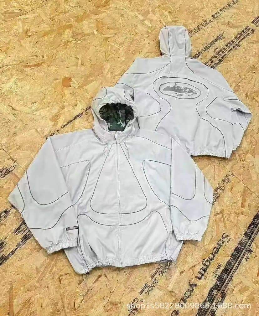 C.P. Company Goggle Jacket White with Black Outline