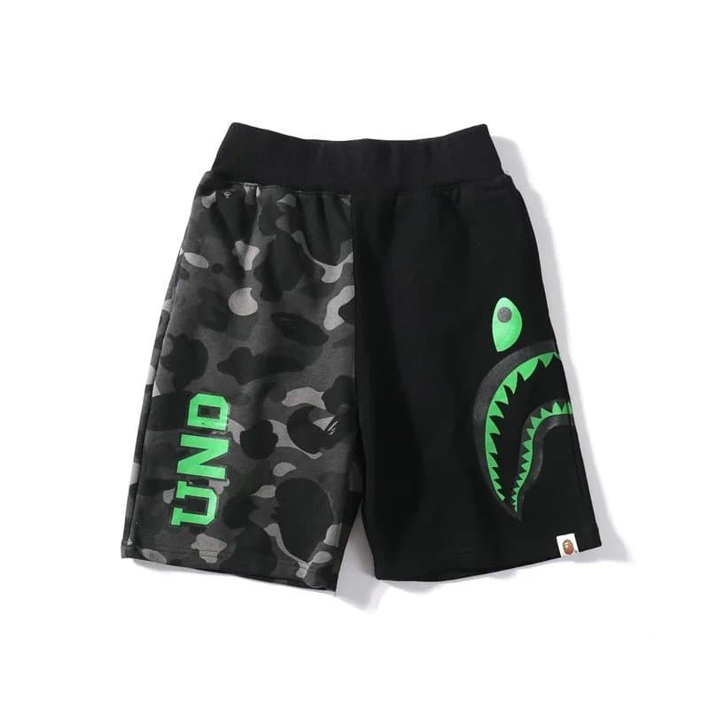 BAPE Shark Shorts Camo Split — BAPE短裤 06