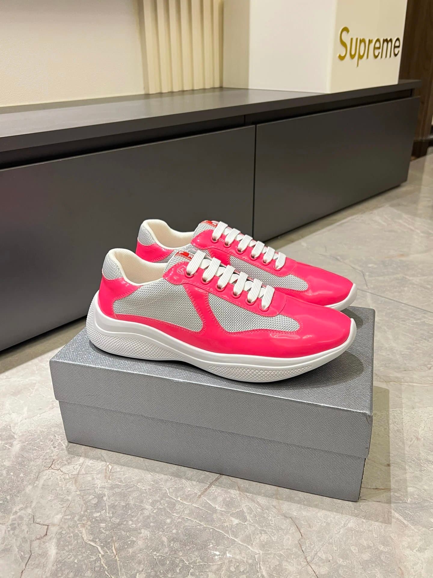Prada × Supreme Cloudbust Thunder White Black Red — 18