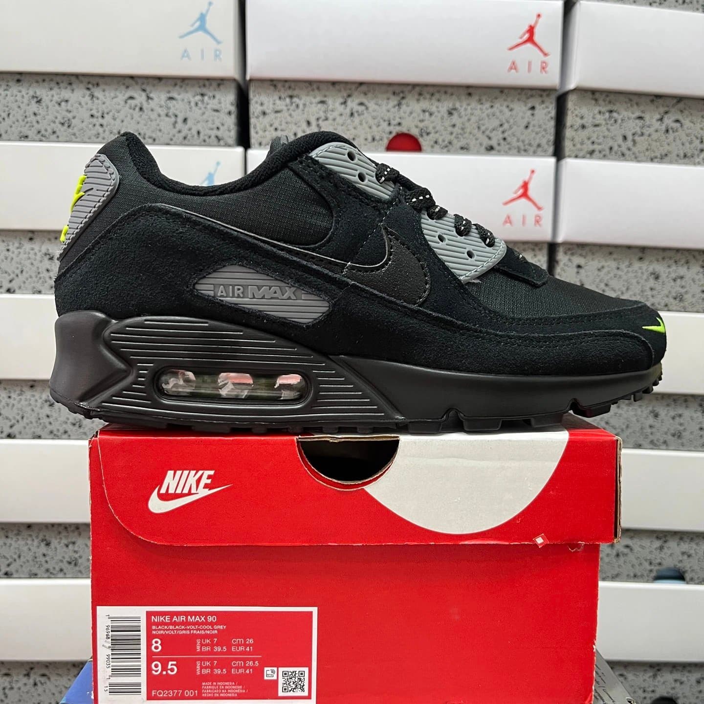 Nike Air Max 90 Black/Black-Volt-Cool Grey
