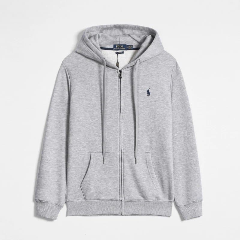 Polo Ralph Lauren Bomber Jacket Classic Fit — 拉链灰色宝蓝标