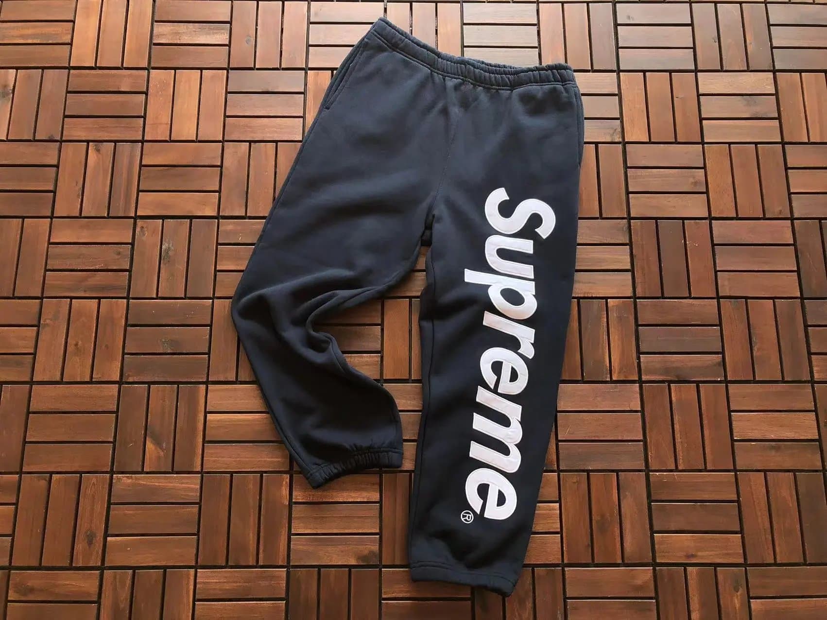 Supreme Box Logo Hooded Sweatshirt Classic Box Logo — 宝蓝色（大字母裤）
