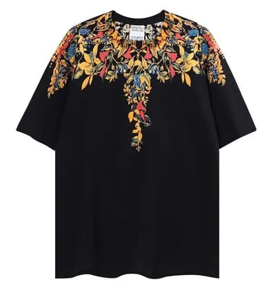 Versace Embroidered T-Shirt Floral Medusa
