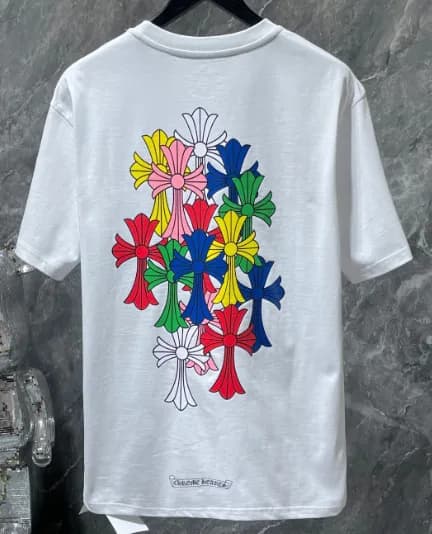 Chrome Hearts T-Shirt Multi-Color Cross Print