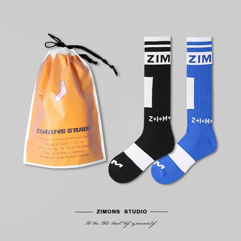 Crew Socks Z+I+M+ Logo Stripe