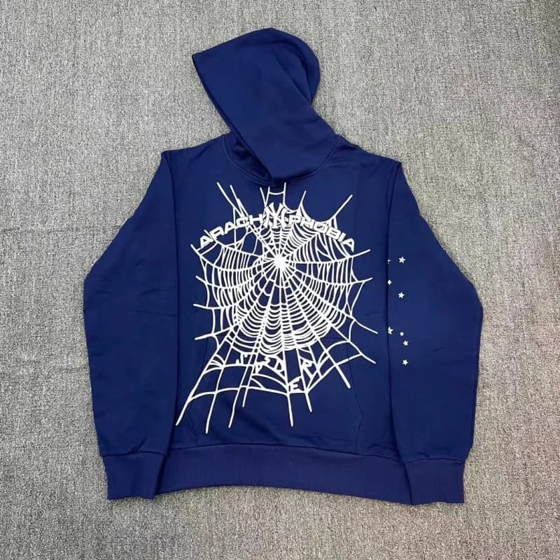 Hoodie Spiderweb Print