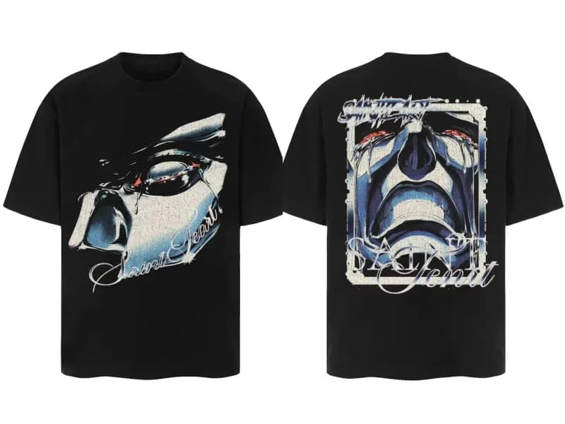 Graphic T-Shirt Saint Laurent Screaming Face Print