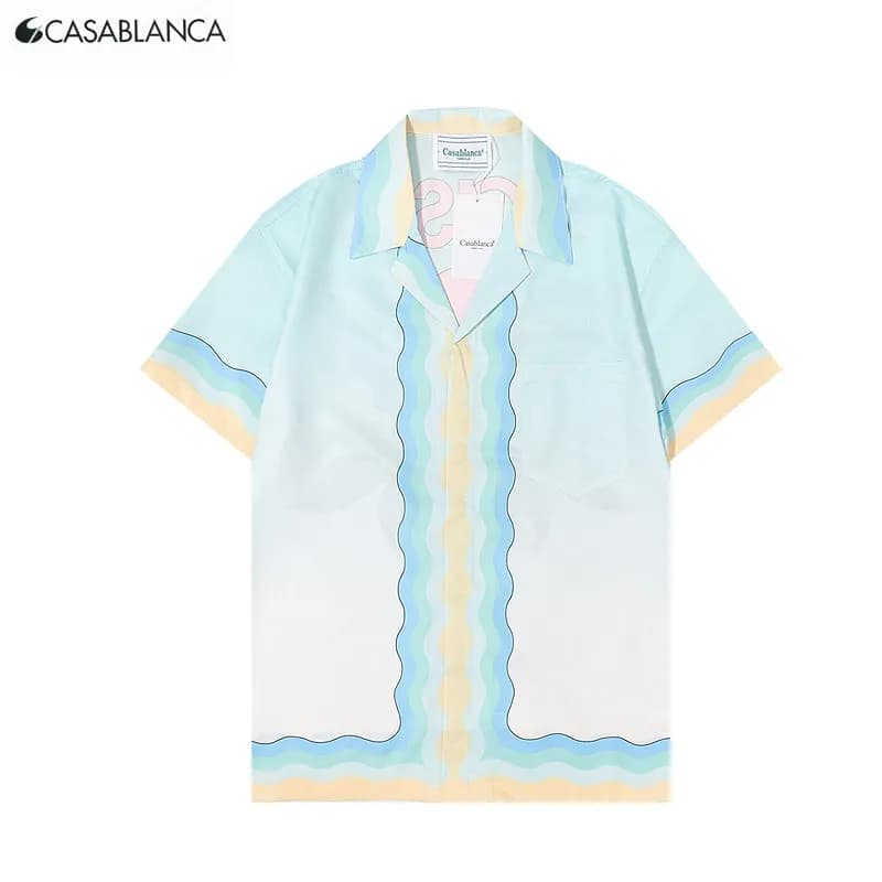 Casablanca Gradient Swim Shorts Lotus Print — Q97