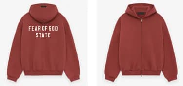 Oversized Tee Fear of God Essentials Arch Logo — 6278拉链帽衫红