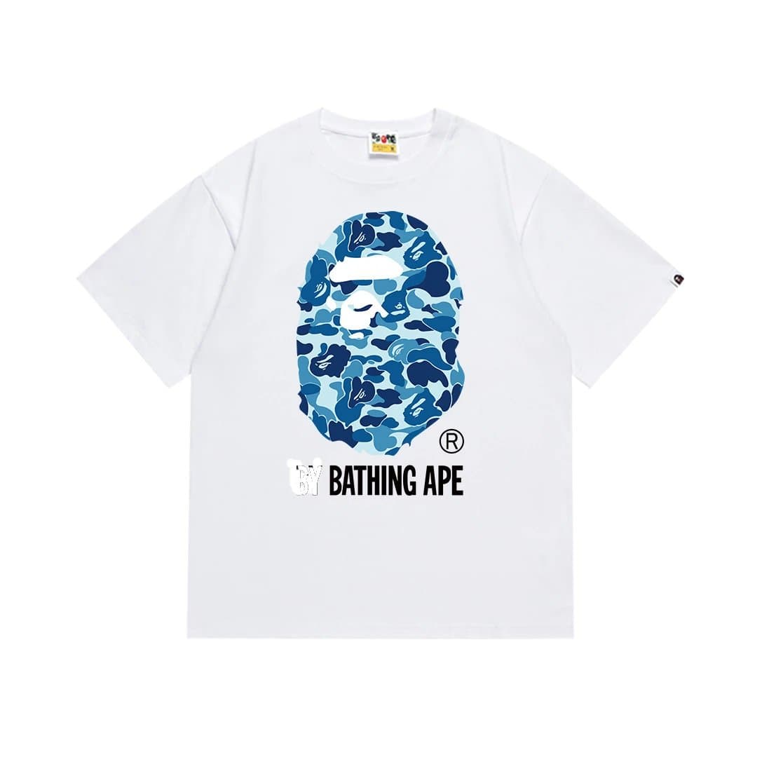 BAPE Graphic Tee Ape Head Print — 151白蓝