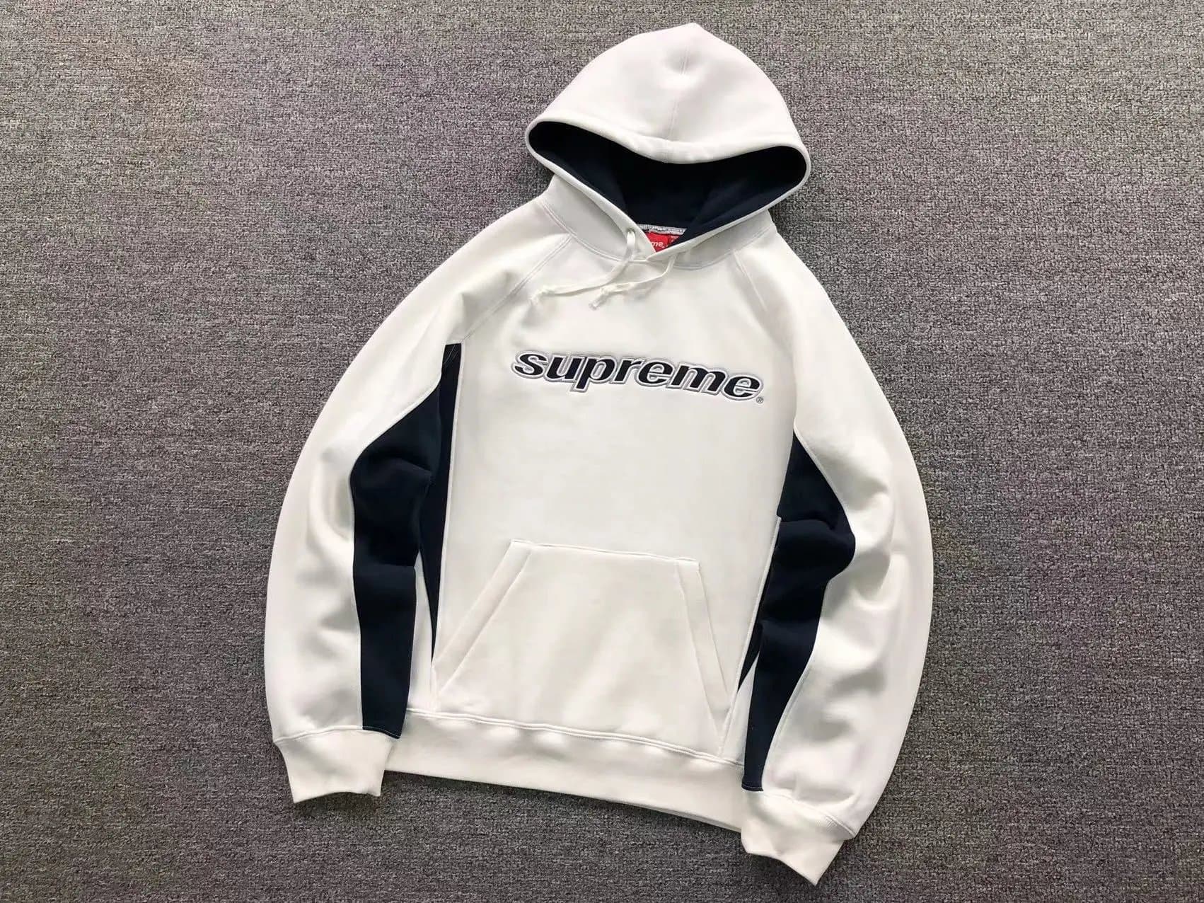Supreme Logo Sweatpants White Box Logo — E576#分割拼色