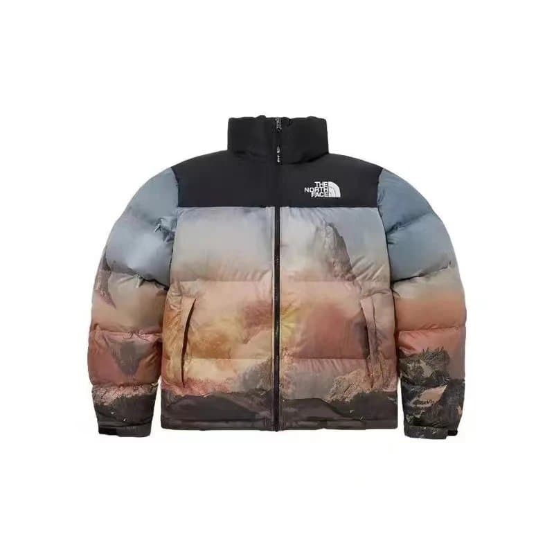 The North Face Nuptse Jacket Mountain Print