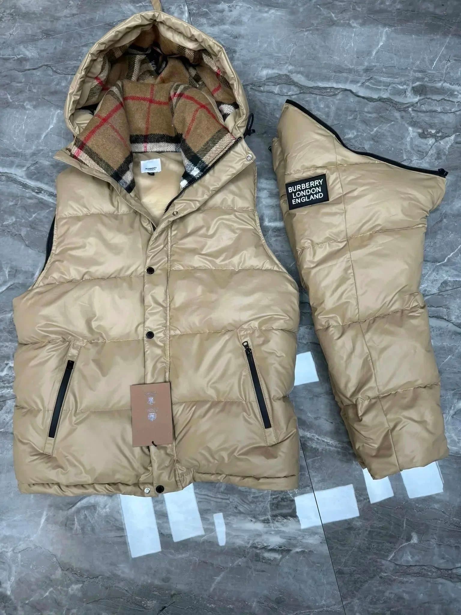 Moncler Down Jacket Quilted Hooded — 23卡其