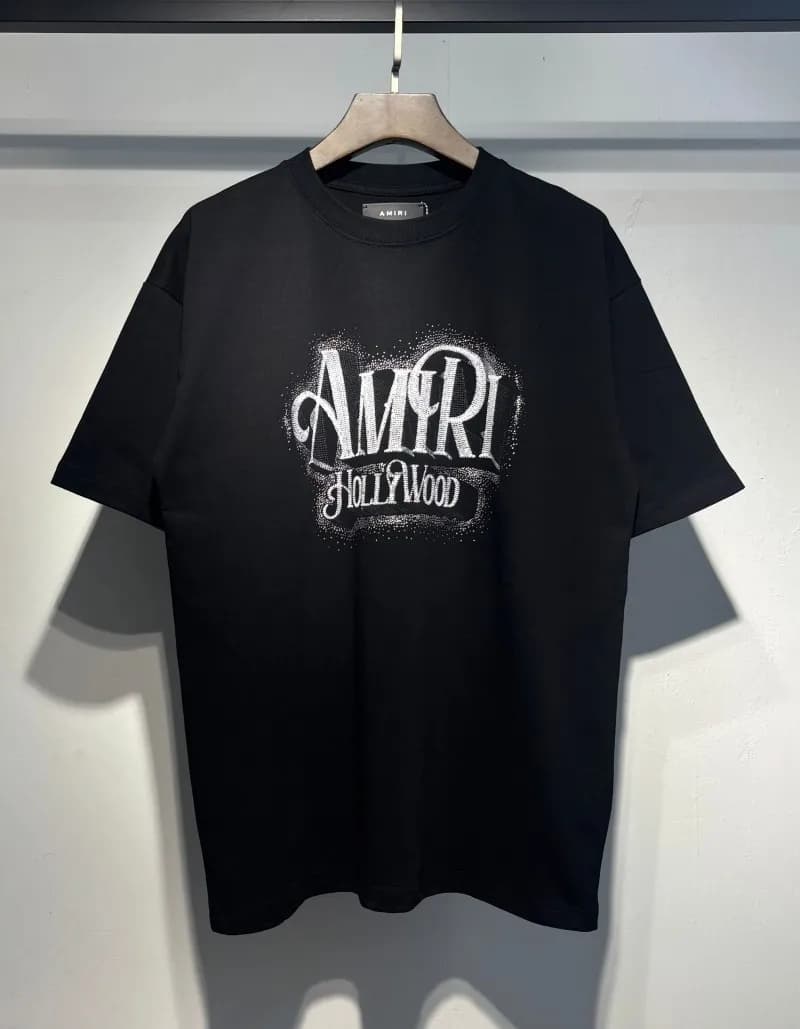 Amiri Logo T-Shirt Mesh Script — 727 black