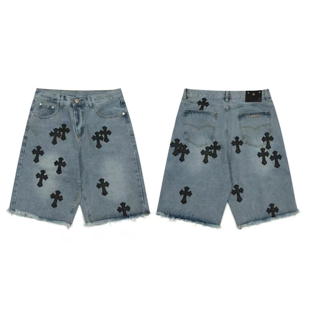 Chrome Hearts Denim Shorts Cross Patch — 919图6