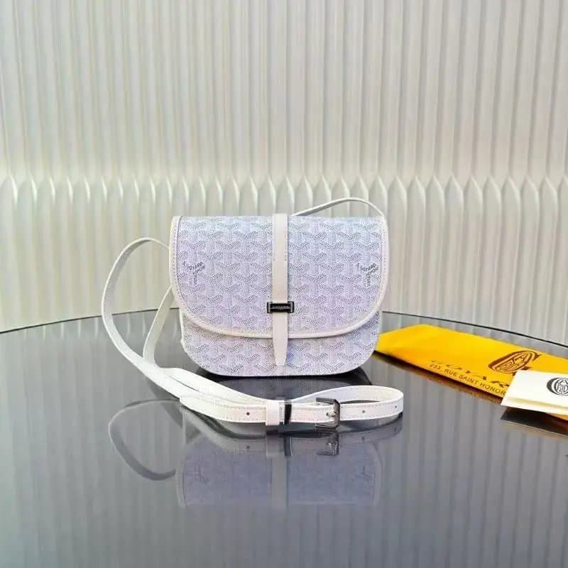 Goyard Saint Louis Bag White Goyardine Canvas