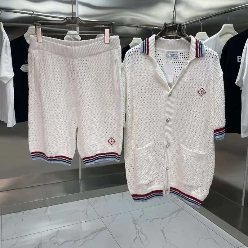 Off-White Knit Polo Dress Multi-Color Zigzag — 255-05