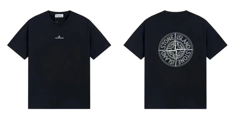 Stone Island T-Shirt Logo Patch — 6639黑色