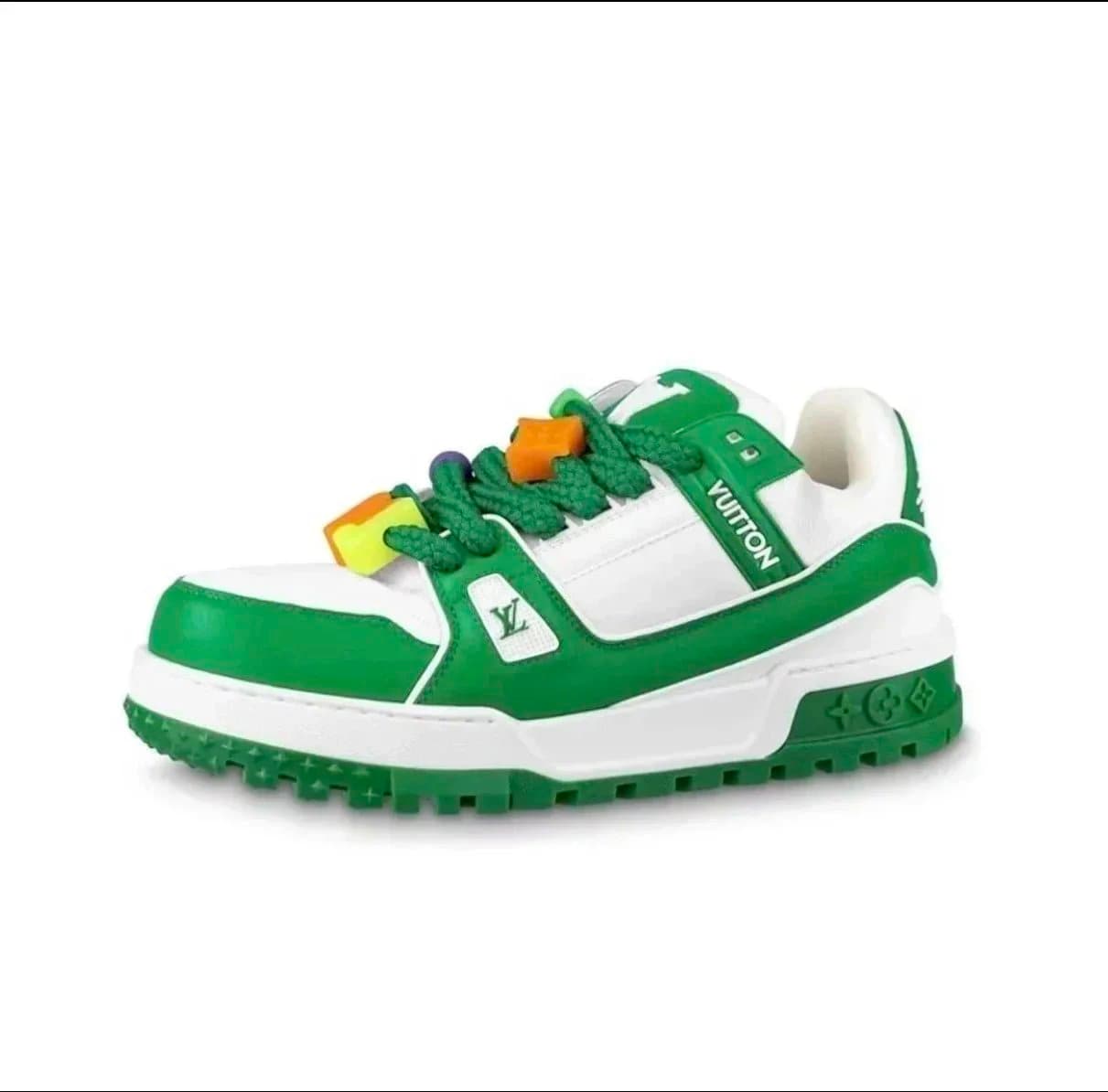 Louis Vuitton LV Trainer Monogram Embossed — 白绿（小胖丁）