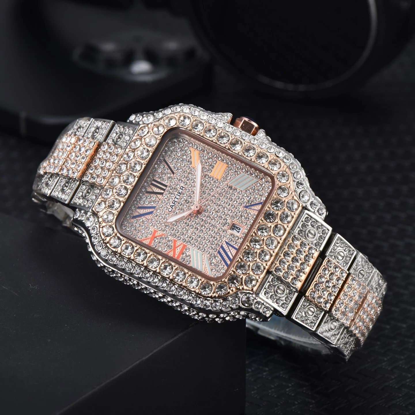 Cartier Santos Paved with Crystals — 均码 · 3