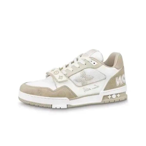 Louis Vuitton LV Trainer White Beige