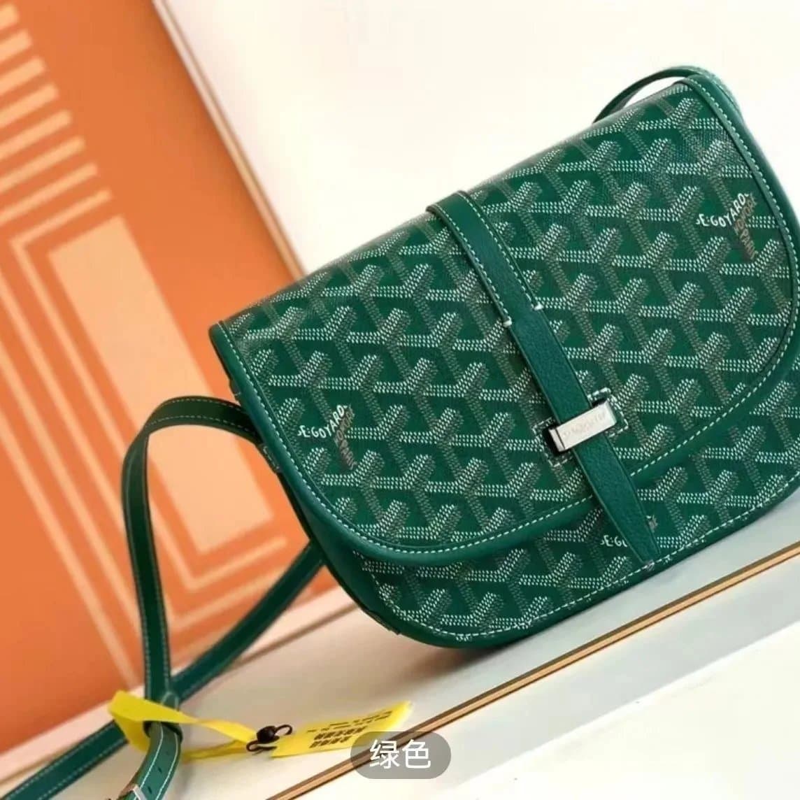 Goyard Saint Louis Green Chevron