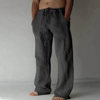 Drawstring Trousers Loose Fit — dark gray