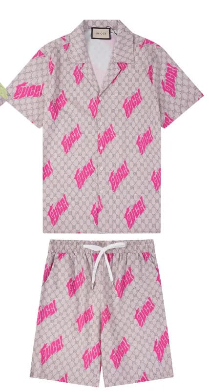 Louis Vuitton Hawaiian Print Set Palm Tree Surfboard Motif — 9791套装印红
