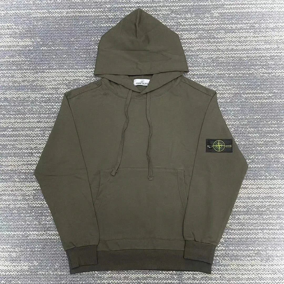 Stone Island Hooded Sweatshirt Olive Green