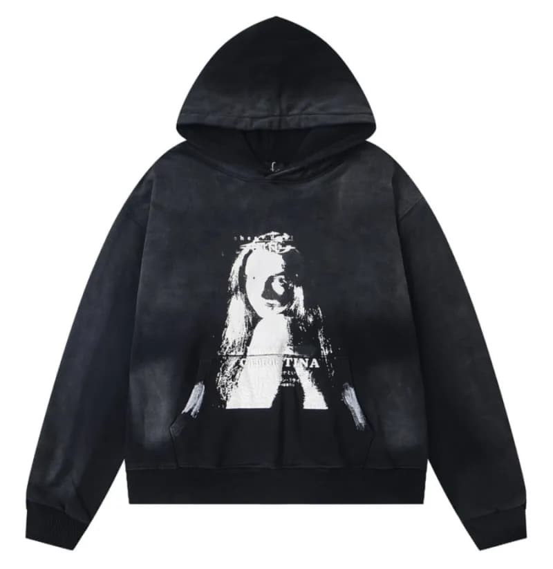 Pleasures Zip-Up Hoodie Revo Silver Graphic — Er817 hoodie black