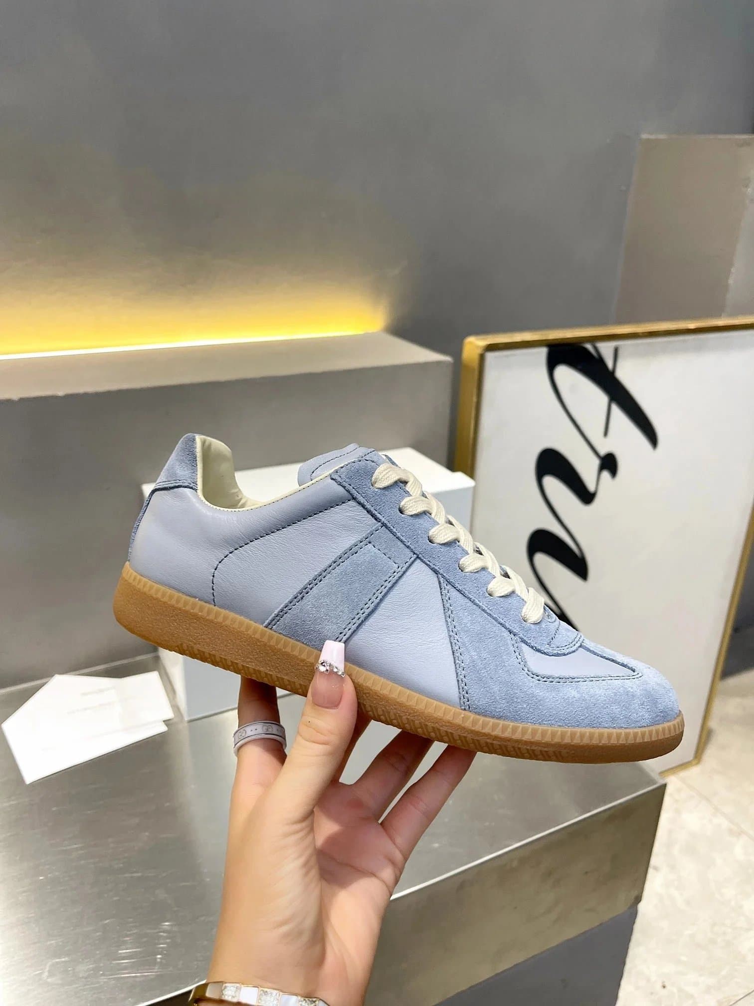Maison Margiela Future Sneaker Light Blue Suede