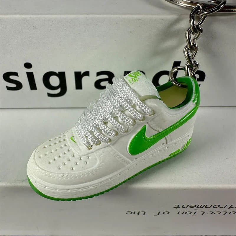 Nike × Off-White × Supreme Air Force 1 Keychain Miniature Sneaker Charm — 25.AF1ow白绿