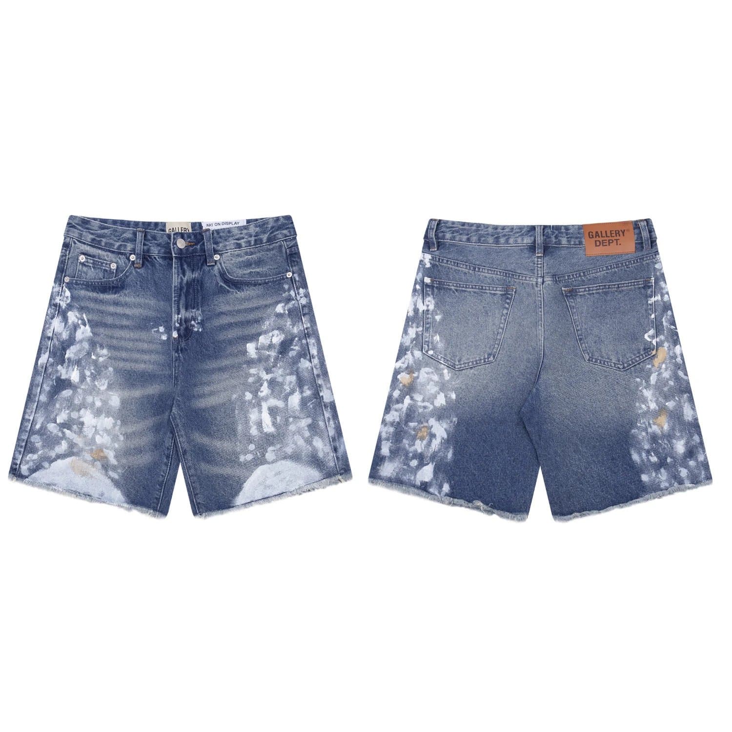 Gallery Dept. Denim Shorts Bleach Wash Distressed