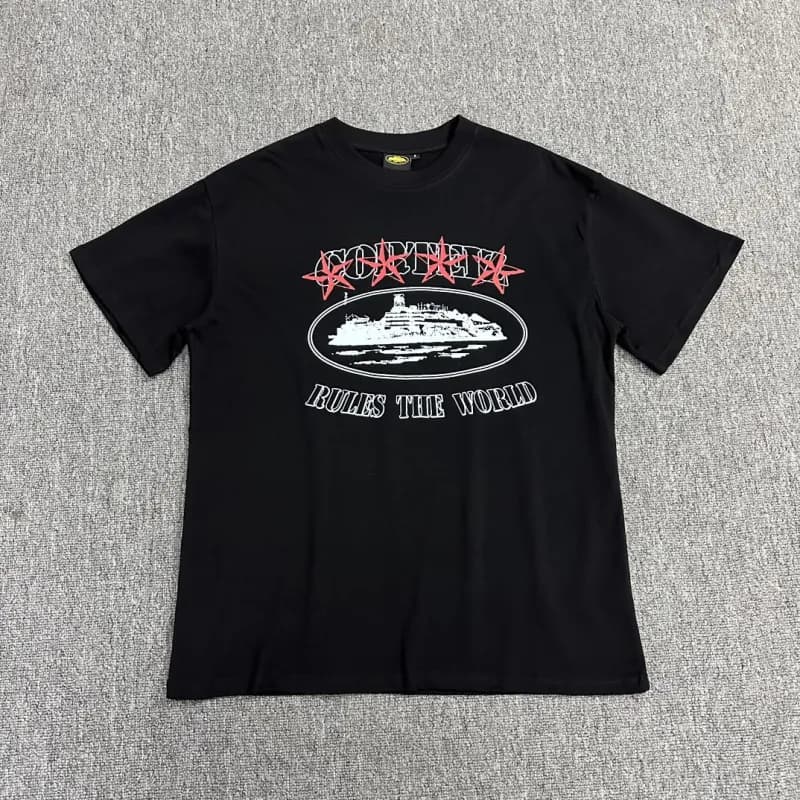 Corteiz Logo Tee Script Logo — 3115 ( 黑色 )