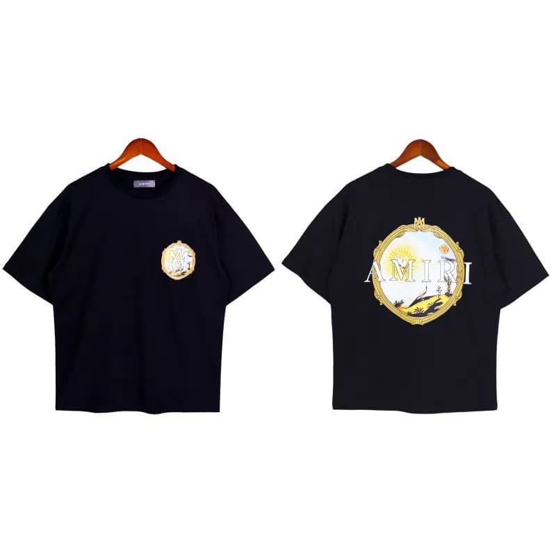 Amiri Graphic T-Shirt Ornate Frame Print