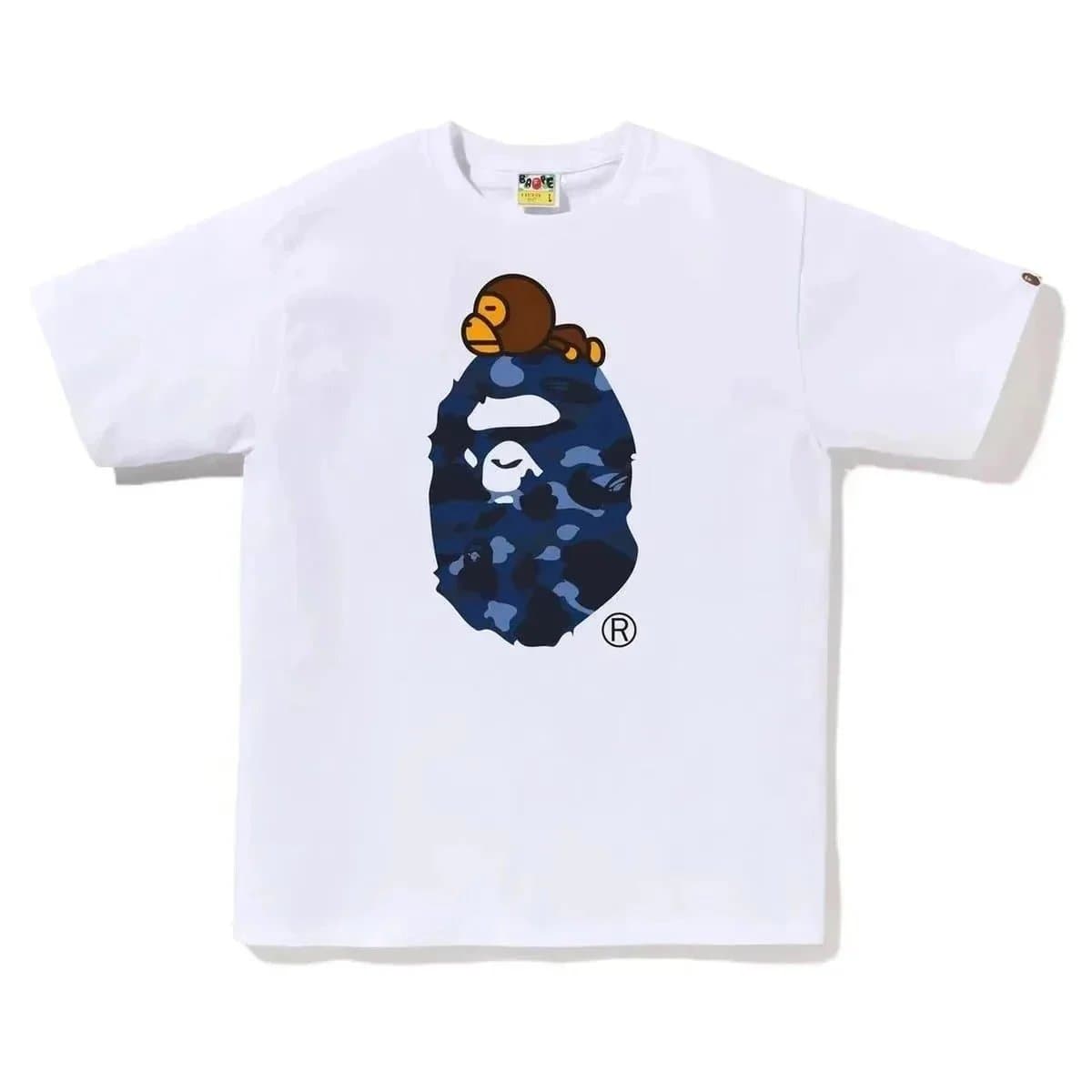 BAPE Ape Head Tee Camouflage Ape with Baby Milo