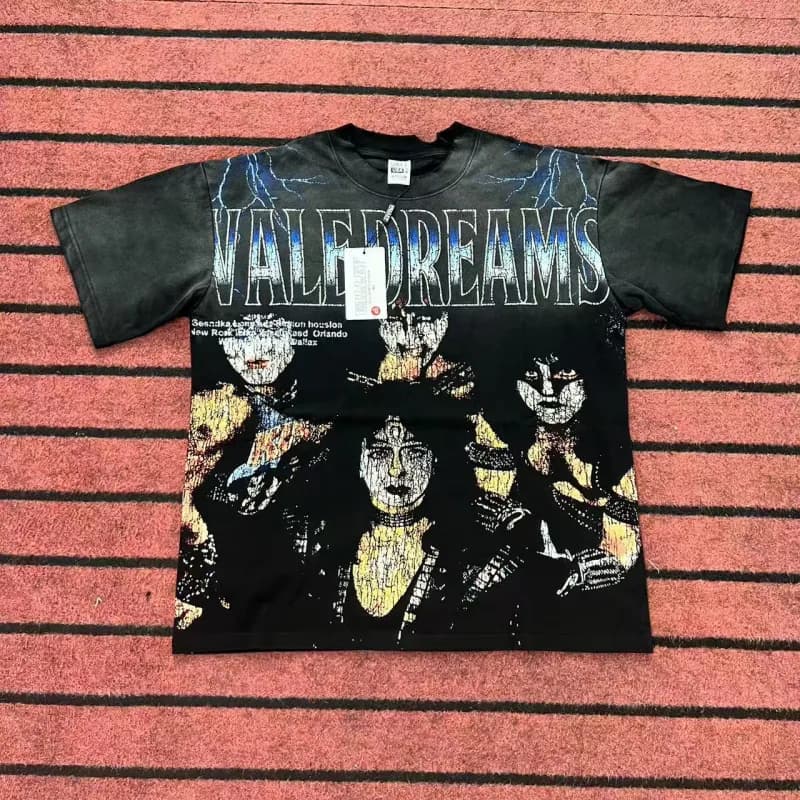 Valentino Vale Dreams Graphic Tee KISS Band Print