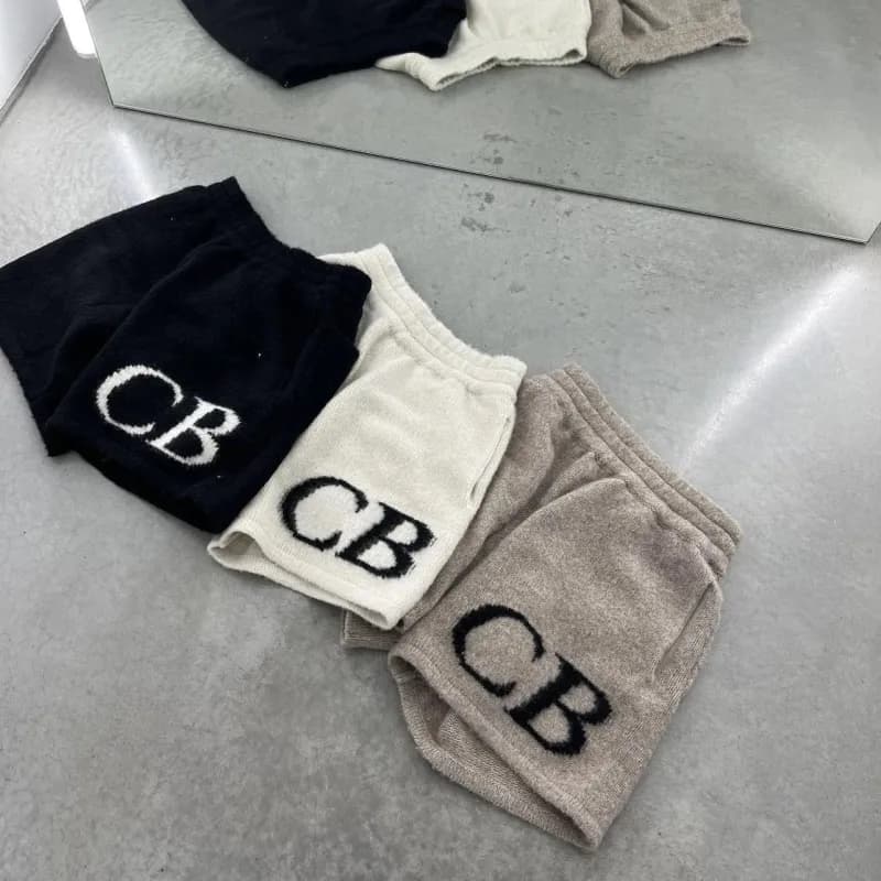 Corteiz CB Logo Shorts Terry Knit — CB668宝蓝