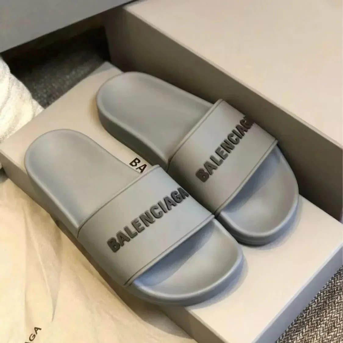 Balenciaga Logo Slide Monogram