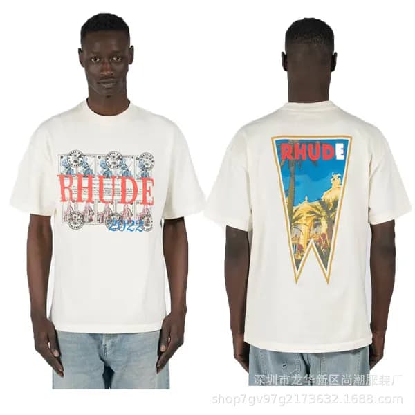 Graphic T-Shirt Rhude Eagle Logo — A29白色