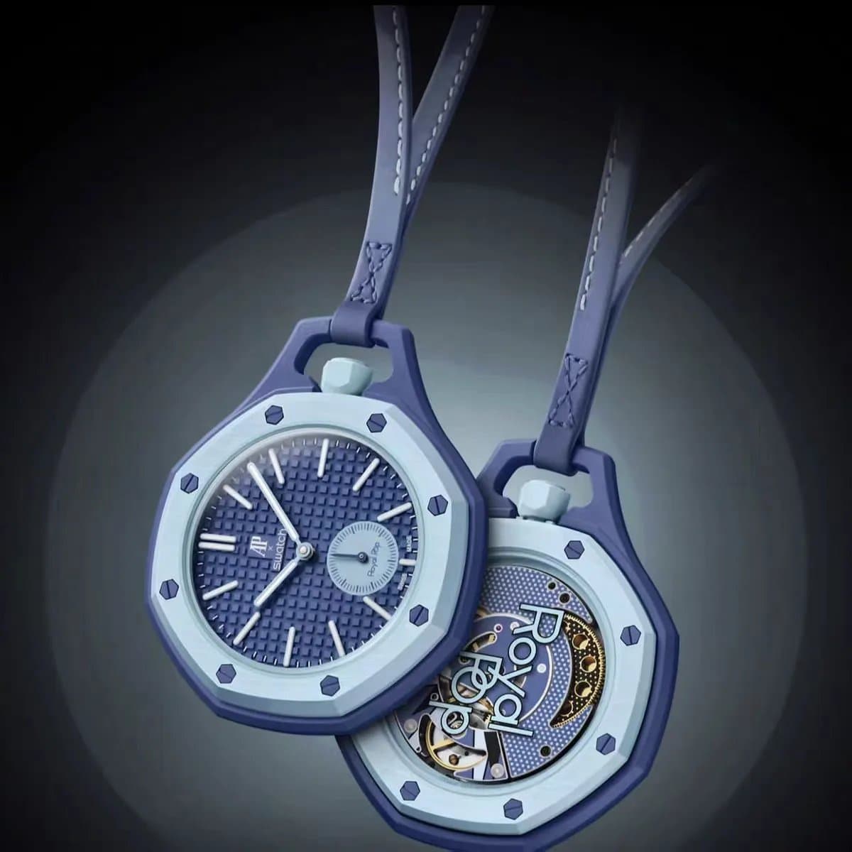 Audemars Piguet Royal Oak x Swatch Bioceramic Blue Dial with Open Caseback