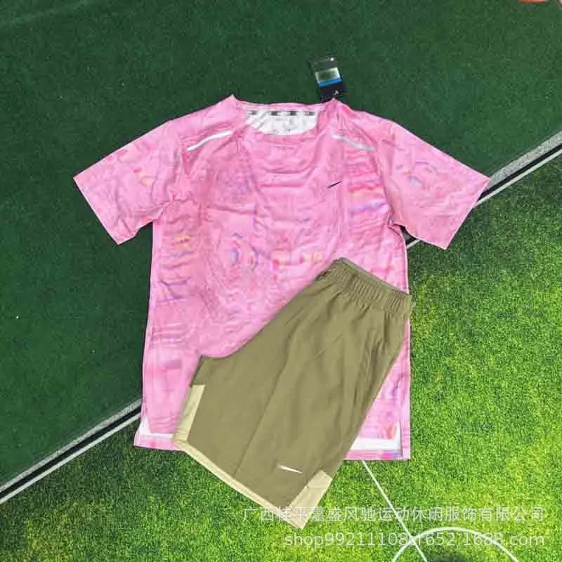 Nike Sportswear Tee Marbled Print — Pink short sleeves+d975 khaki