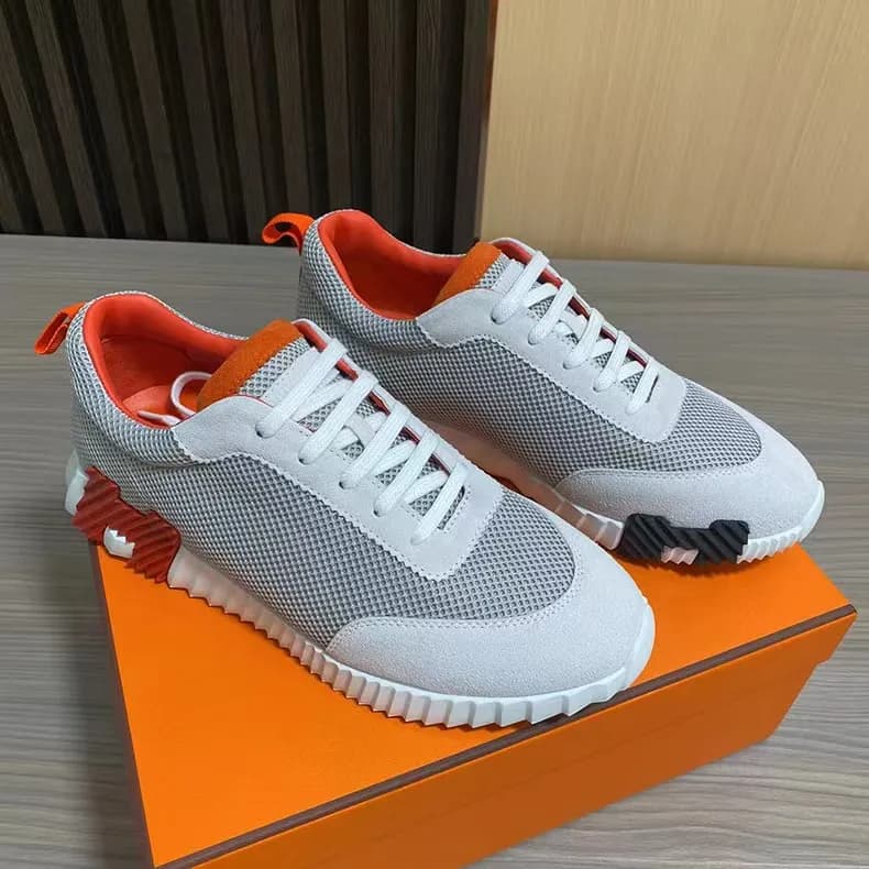 Hermès H-Logo Sneaker White Mesh with Black H — 8