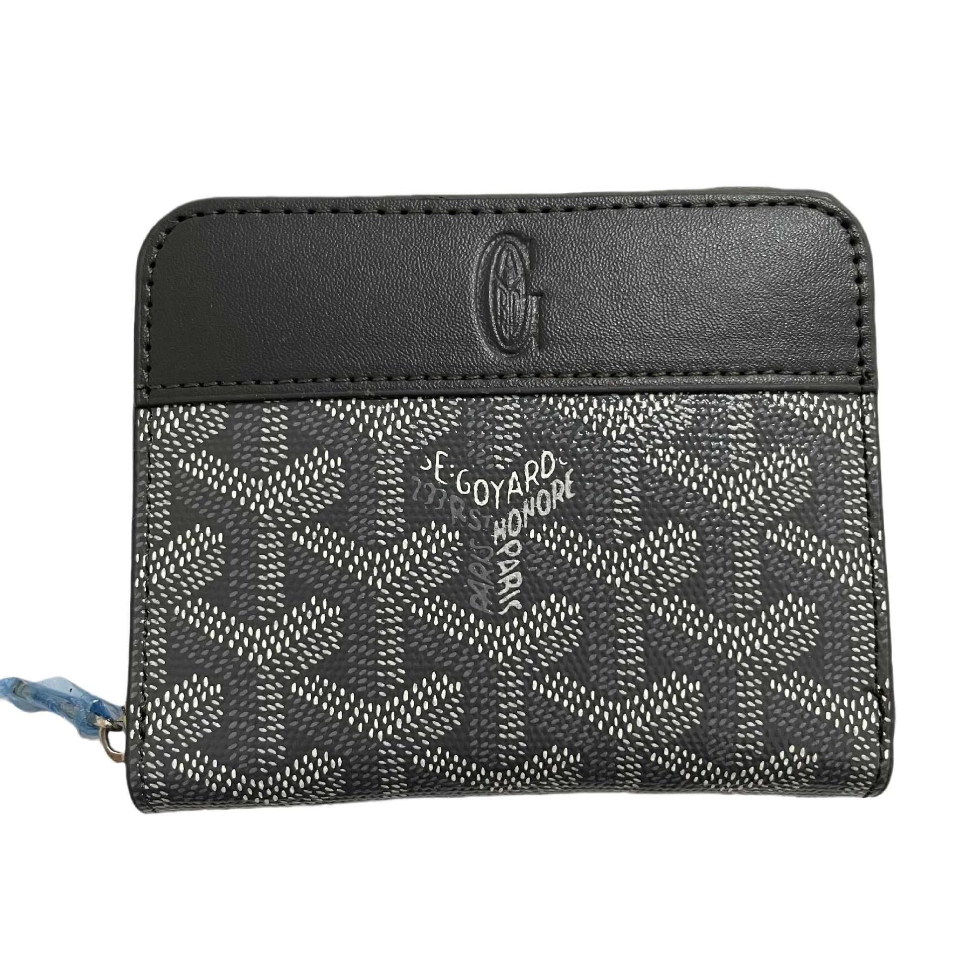 Goyard St. Louis Card Holder White Chevron Print