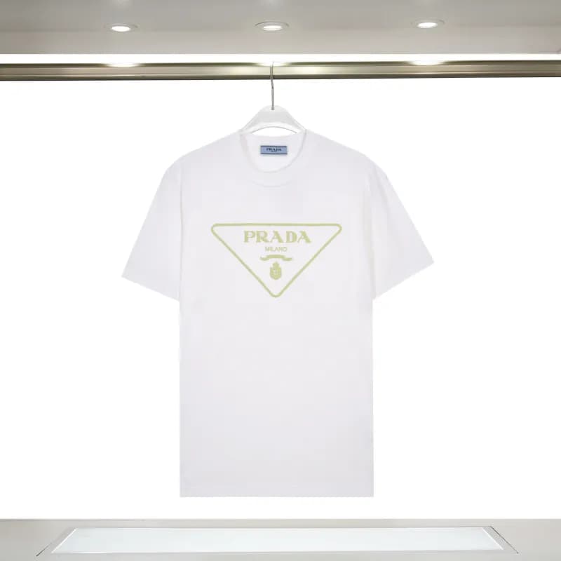 Prada Triangle Logo T-Shirt Pale Green Logo
